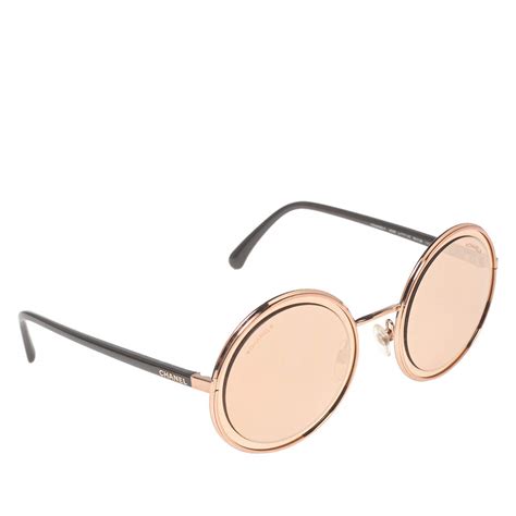 chanel round rose gold sunglasses|coco chanel sunglasses outlet.